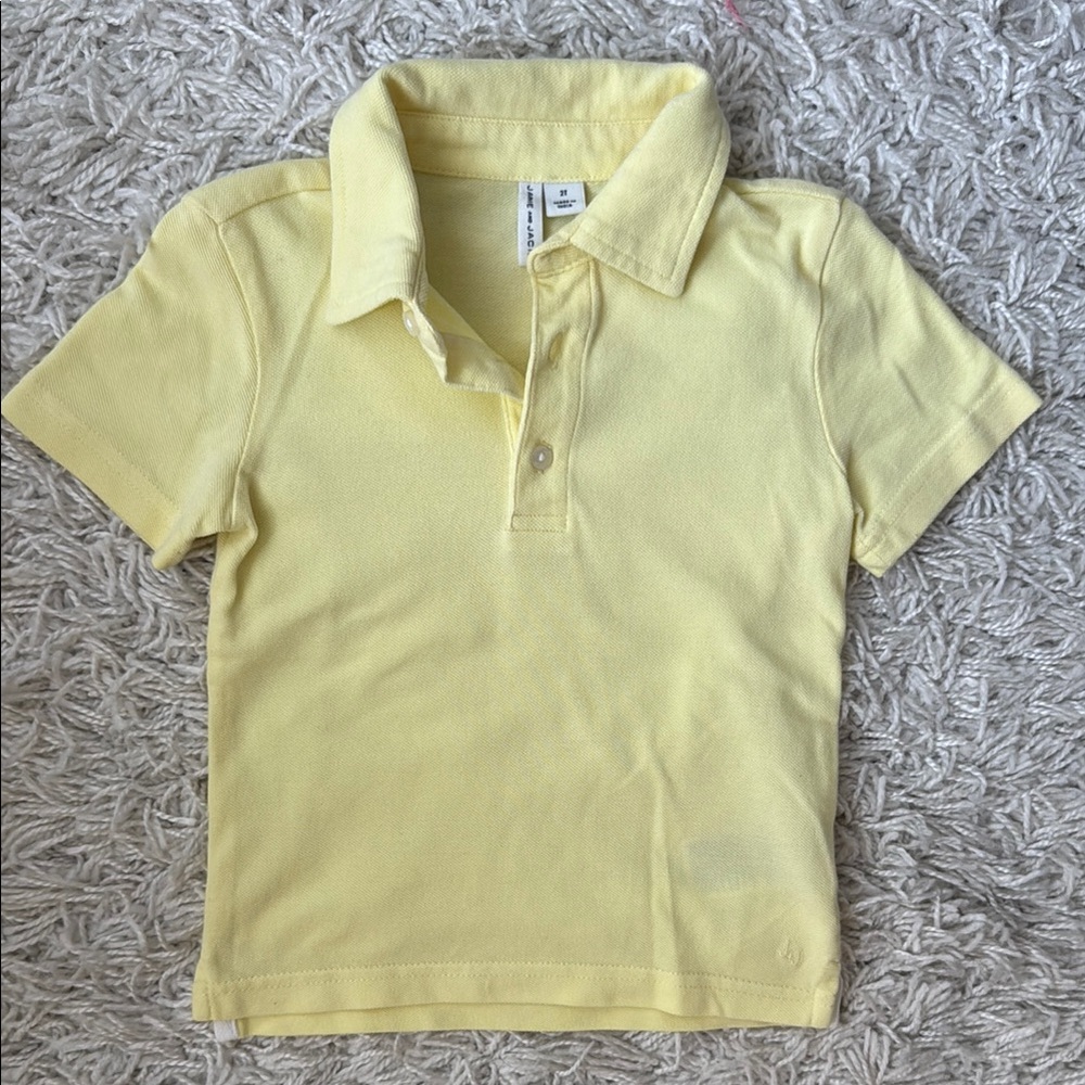 Janie and Jack Yellow Toddler Pique Polo Shirt - 2T